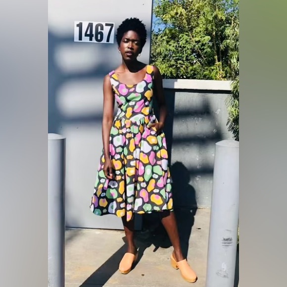 Nooworks Misty Dress (full-length) in Egg print (discontinued) NWT - Picture 5 of 5